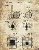 Golf Ball Patent Print Golfer Wall Art Golfing Poster