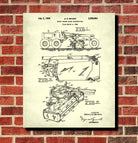 Grader Patent Print Construction Blueprint Mining Poster