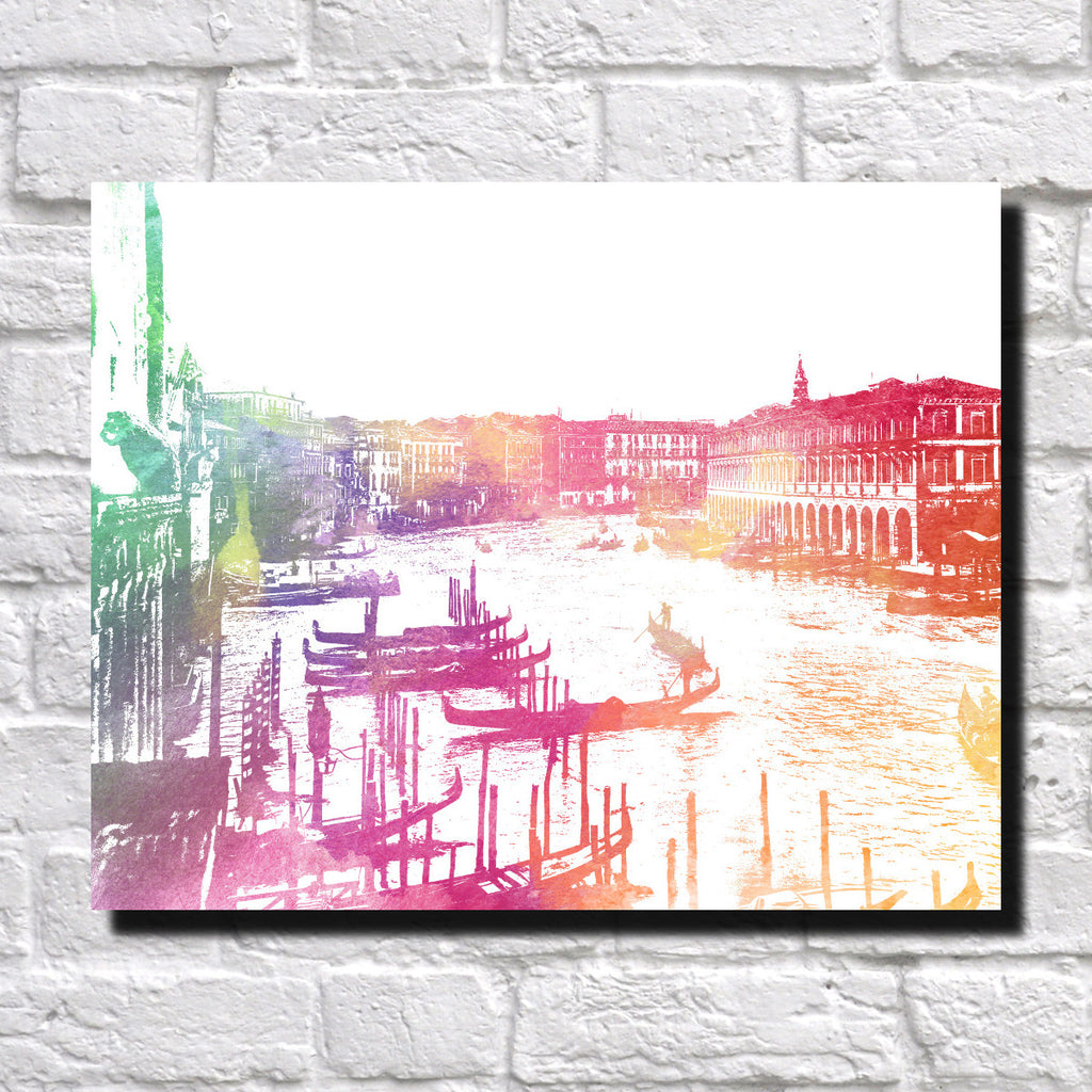 Venice Grand Canal City Skyline Print Landscape Poster Feature Wall Art