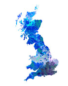 Great Britain Map Print Outline Wall Map of Great Britain