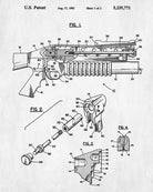 Grenade Launcher Patent Print Military Blueprint Weapons Poster - OnTrendAndFab