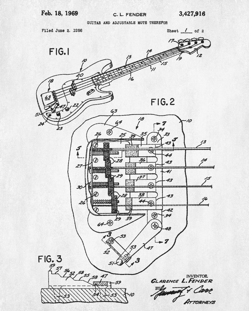 Musical Instrument Patent Print 