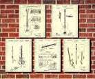 Guitar Patent Prints Set 5 Music Posters Guitarist Art