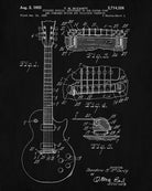 Guitar Patent Print Musical Instrument Blueprint Music Poster - OnTrendAndFab