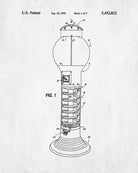 Gumball Patent Print Vending Machine Blueprint Poster - OnTrendAndFab