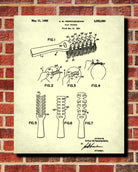 Hair Brush Patent Print Salon Poster Hairdressing Blueprint - OnTrendAndFab