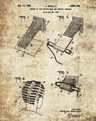 Hair Cold Waving Patent Print Salon Poster Hairdressing Blueprint