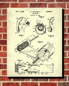 Hair Curlers Patent Print Hairdressing Blueprint Salon Poster - OnTrendAndFab