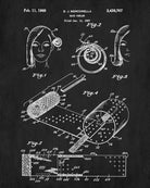 Hair Curlers Patent Print Hairdressing Blueprint Salon Poster - OnTrendAndFab