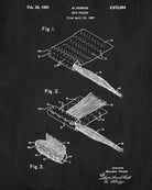 Hair Curler Patent Print Hairdressing Blueprint Salon Poster - OnTrendAndFab