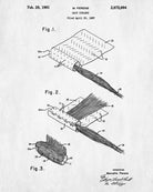 Hair Curler Patent Print Hairdressing Blueprint Salon Poster - OnTrendAndFab