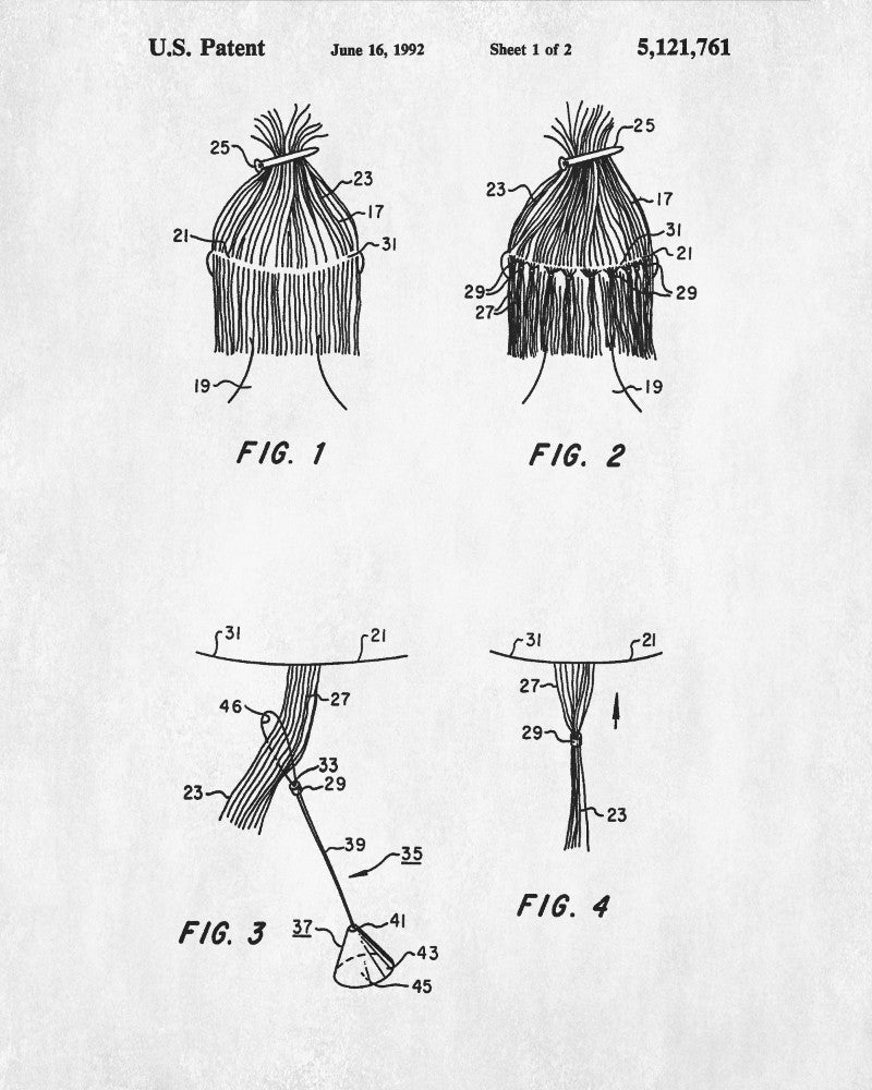 Hair Extensions Patent Print Hairdressing Blueprint Salon Poster - OnTrendAndFab