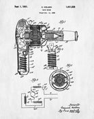 Hair Dryer Patent Print Hairdressing Blueprint Salon Poster - OnTrendAndFab