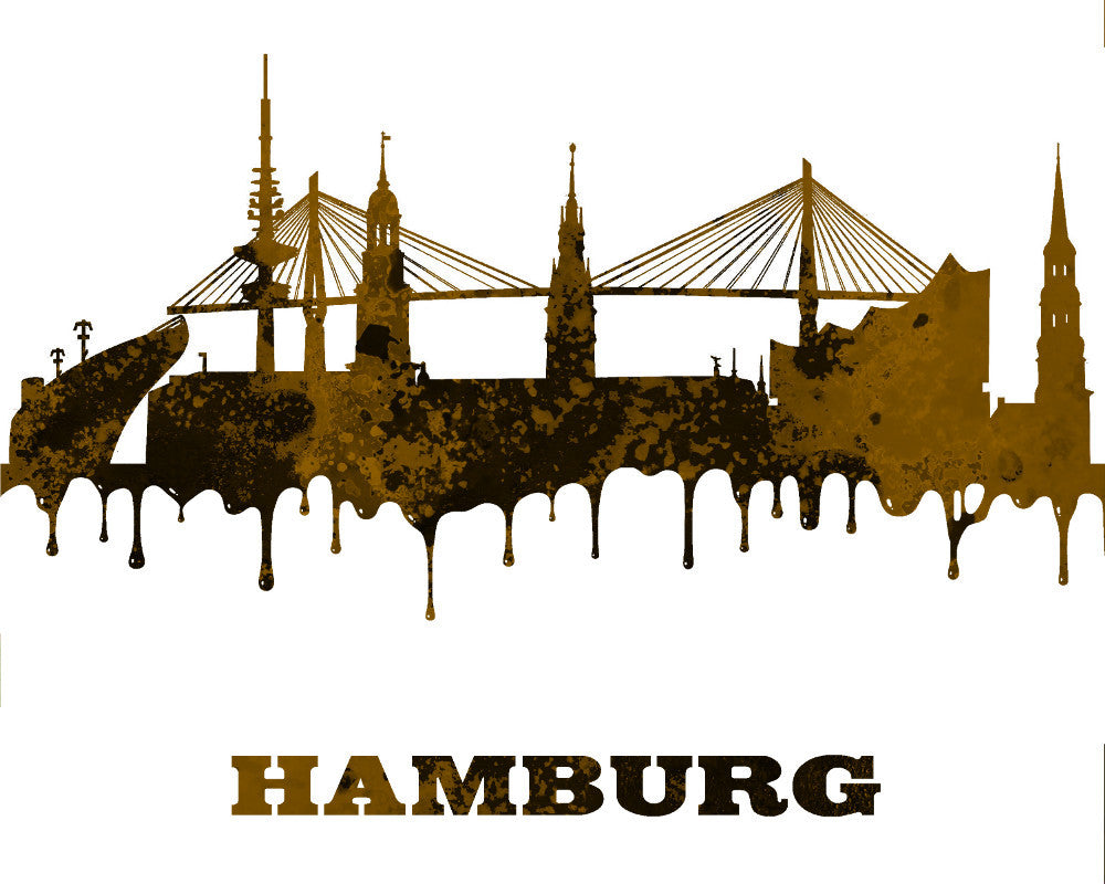 Hamburg City Skyline Print Wall Art Poster Germany - OnTrendAndFab
