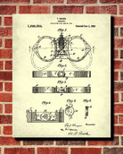 Handcuffs Patent Print Police Blueprint Law Enforcement Poster - OnTrendAndFab