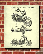 Harley Davidson Motorcycle Design Patent Print Poster - OnTrendAndFab