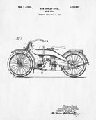 Harley Davidson Patent Biker Blueprint Poster Motorcycle Print - OnTrendAndFab