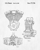 Harley Davidson Blueprint Motorcycle Patent Print Biker Poster - OnTrendAndFab