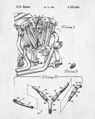 Harley Davidson Patent Print Motorcycle Design Biker Poster - OnTrendAndFab