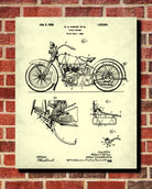 Harley Davidson Patent Print Motorcycle Blueprint Biker Poster - OnTrendAndFab