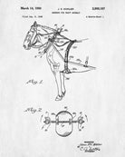 Vintage Farming Patent Print, Horse Harness Blueprint