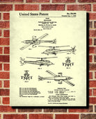 Helicopter Patent Print Military Blueprint Flying Poster - OnTrendAndFab