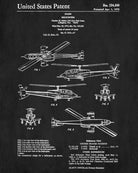 Helicopter Patent Print Military Blueprint Flying Poster - OnTrendAndFab