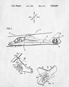 Helicopter Patent Print Military Pilot Blueprint Flying Poster - OnTrendAndFab