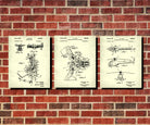Helicopter Patent Prints Set 3 Aircraft Posters Pilot Gift