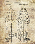 Ice Hockey Skate Boot Patent Print Sports Poster