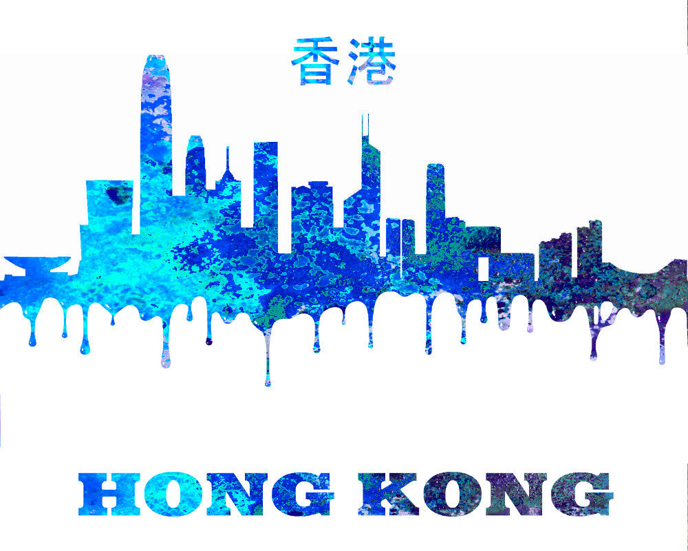 Hong Kong City Skyline Print Wall Art Poster China - OnTrendAndFab