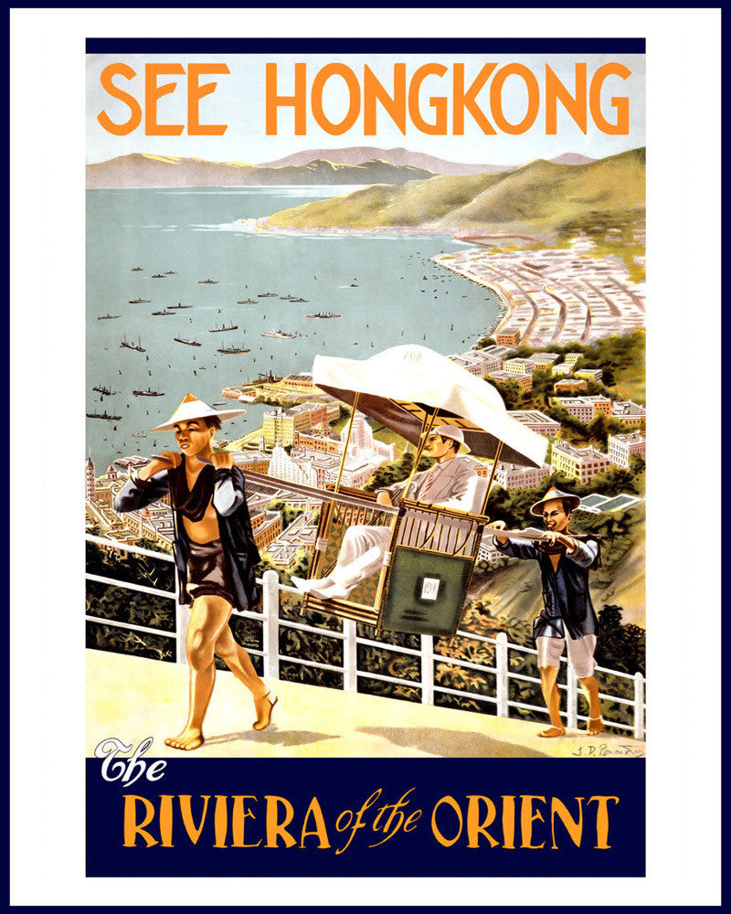 Hong Kong China Print Vintage Travel Poster Art - OnTrendAndFab