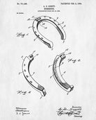 Horse Shoes Patent Print Equestrian Blueprint Riding Art Poster - OnTrendAndFab