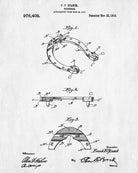 Horse Shoes Blueprint Equestrian Patent Print Riding Art Poster - OnTrendAndFab