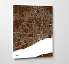 Hull, England City Street Map Print Feature Wall Art Poster