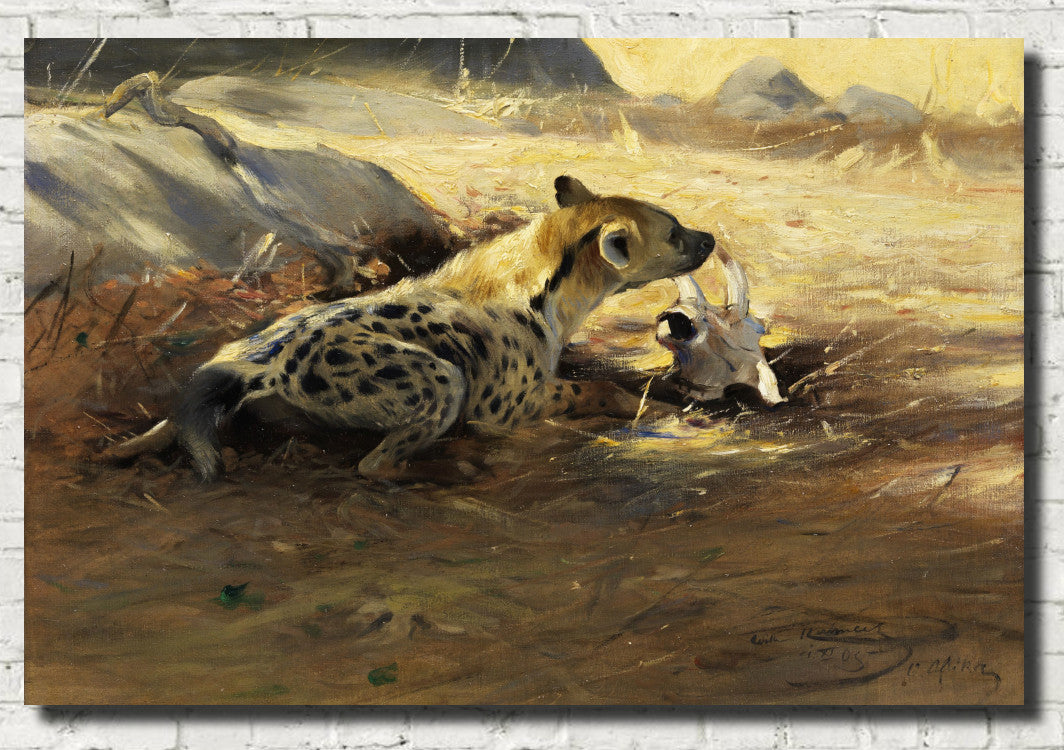 Friedrich Wilhelm Kuhnert Fine Art Print, Hyena