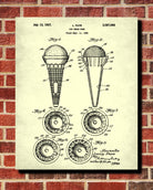 Ice Cream Cones Patent Print Kitchen Wall Art Blueprint Cafe Poster - OnTrendAndFab