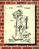 Ice Cream Machine Patent Print Kitchen Wall Art Blueprint Cafe Poster - OnTrendAndFab