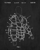 Ice Hockey Poster Goalie Pads Patent Print Sports Blueprint