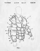Ice Hockey Poster Goalie Pads Patent Print Sports Blueprint