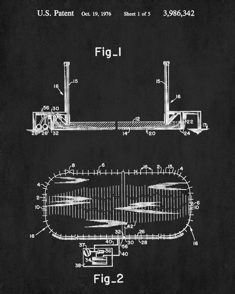 Ice Hockey Poster Ice Rink Fence Patent Print Sports Blueprint ...