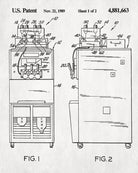 Ice Cream Making Patent Print Cafe Poster Kitchen Wall Art Blueprint - OnTrendAndFab