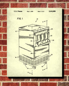 Ice Cream Maker Patent Print Cafe Poster Kitchen Wall Art Blueprint - OnTrendAndFab