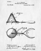 Ice Cream Scoops Patent Print Kitchen Wall Art Blueprint Cafe Poster - OnTrendAndFab