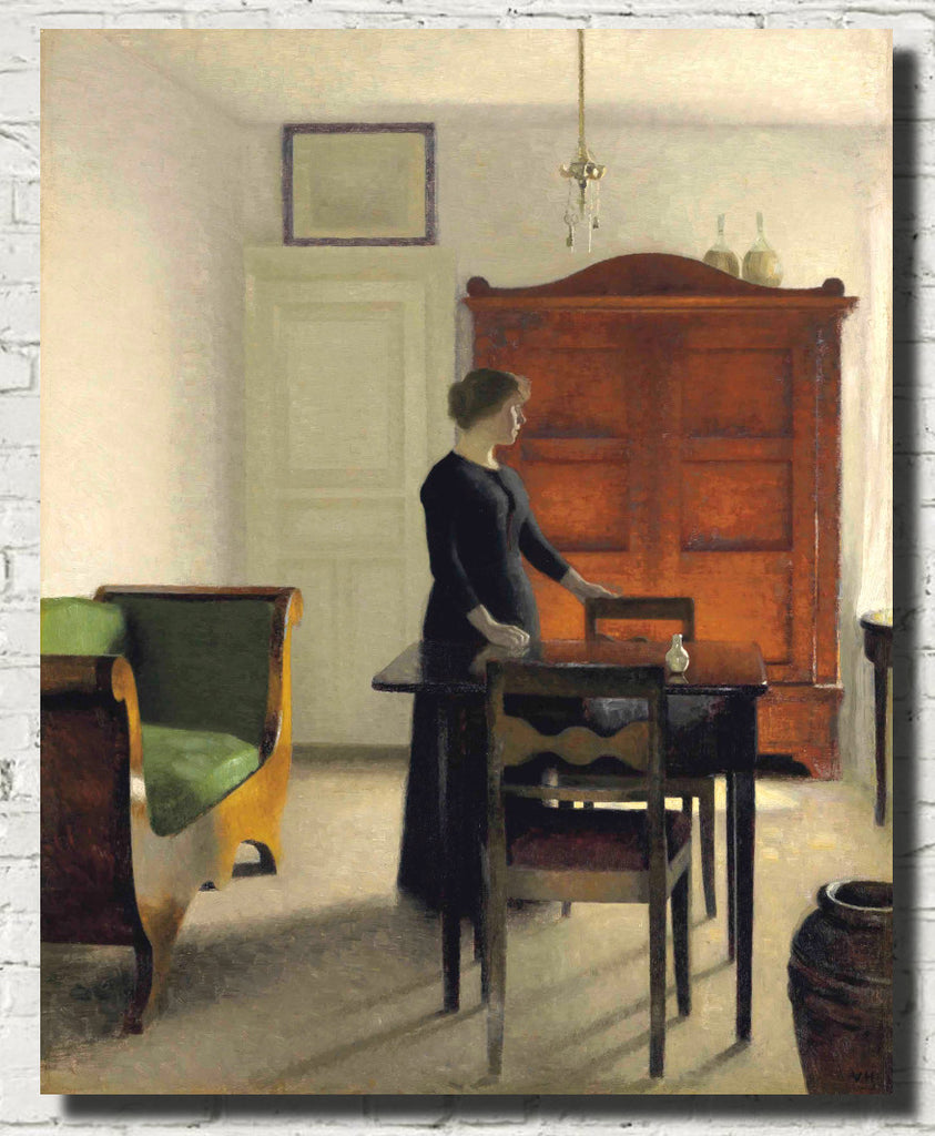 Wilhelm Hammershoi Fine Art Print, Ida in Interior