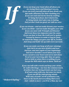 If Poem by Rudyard Kipling, Typography Print