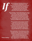 If Poem by Rudyard Kipling, Typography Print