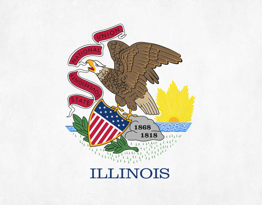 Illinois State Flag Print