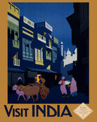 India Print Vintage Travel Poster Art - OnTrendAndFab