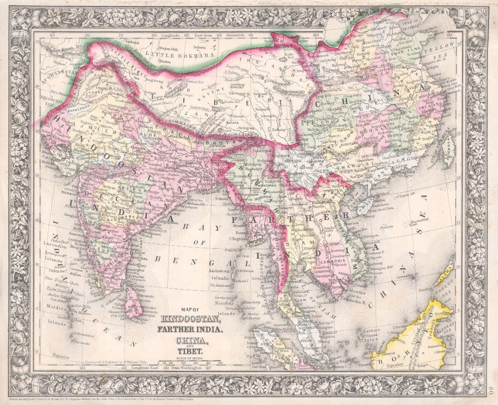 India Map Print Vintage Poster Old Map as Art - OnTrendAndFab